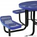 Global Thermoplastic Coated Expanded Metal Picnic Table - 46 Diameter - Blue - Blue - B0199RKZKE