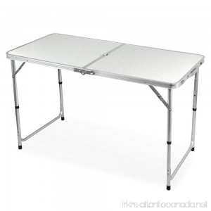 Gotobuy 4 Foot Aluminum Folding Dining Table Outdoor Camping Picnic Table White - B01MV7Y12R