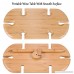 INNO STAGE Picnic Wine Table Portable and Foldable Bamboo Snack Table for Picnic Outdoor on the Beach Park or Indoor Bed-6 Positions - B074J9N3PM