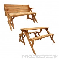 Leisure Season Folding Picnic Table and Bench Solid Wood Decay Resistant - B007XGX31W