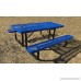 Lifeyard 72 Expanded Metal Mesh Commercial Blue Picnic Table with Attached Seats Rectangular(Blue) - B01M4RRDIY