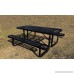 Lifeyard 72 Expanded Rectangular Mesh Commercial Picnic Table with Attached Seats Steel Frame(Black) - B01M4RRE9E