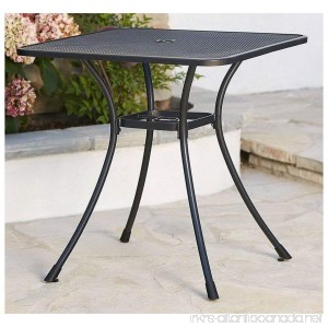 New 28 Black Steel Bistro Table In/Outdoor Cafe Patio Dining Metal Mesh Top - B07DZYQYXX