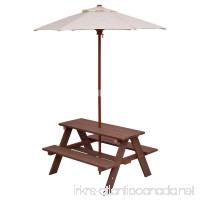 New 4 Seat Kids Picnic Table Bench w/ Folding Umbrella Garden Yard Children Outdoor - B074674W8D
