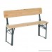 Outsunny 4' Wooden Folding Picnic Table Set w/Benches - B06Y6LSVH8