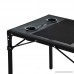 Outsunny Folding Camping Table with Cup Holders - Black - B01MAYVBSI