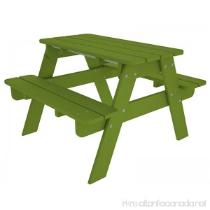 POLYWOOD Outdoor Furniture Kid Picnic Table Lime-Recycled Plastic Materials - B001VNCJIQ