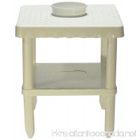 Sana Enterprises Our Portable Two Shelf Table Includes A Built-in Bowl and is Great for Beach White - B0725ZRFY2