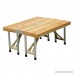 Wooden Picnic Table Bench Seat Outdoor Portable Folding Camping Aluminum w/ Case - B074QHMZ8W