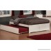 Atlantic Furniture Concord Bed with Flat Panel Foot Board and Trundle Bed Full White - B00A6S2IM4