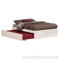 Atlantic Furniture Concord Bed with Flat Panel Foot Board and Trundle Bed  Full  White - B00A6S2IM4