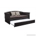 DHP Halle Upholstered Daybed and Trundle Simple Design Twin Size Brown Faux Leather - B01AFUE9I8