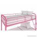 DHP Twin-Over-Twin Bunk Bed with Metal Frame and Ladder Space-Saving Design Pink - B077JHYRNP