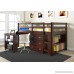 Donco Kids 760-CP Low Study Loft Bed Dark Cappuccino - B012B6497K