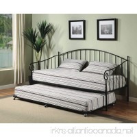 Kings Brand Matt Black Metal Twin Size Day Bed (Daybed) Frame With Metal Slats - B0030CLTIC