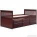 Merax Captain’s Bed with Trundle Bed and Drawers Twin (Espresso) - B07DGD63CQ