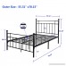 Metal Bed Frame with Steel Headboard and Footboard Slat Platform Mattress Foundation Double beds Box Spring No Assembly Double Beds Spring Replacement for Kids Adult Victorian Style Black Full Size - B07BZDRB9W