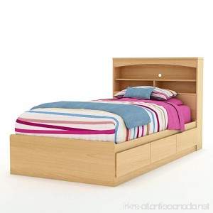 South Shore Furniture Step One Collection Twin Mates Bed 39 Natural Maple - B002VECNR6