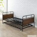 Zinus Santa Fe Twin Daybed and Trundle Frame Set/Premium Steel Slat Support/Daybed and Roll out Trundle/Accommodates Twin Size Mattresses Sold Separately - B077H7B29K