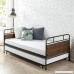 Zinus Santa Fe Twin Daybed and Trundle Frame Set/Premium Steel Slat Support/Daybed and Roll out Trundle/Accommodates Twin Size Mattresses Sold Separately - B077H7B29K