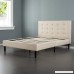 Zinus Upholstered Button Tufted Platform Bed with Wooden Slats Twin - B01HP2VO64