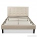Zinus Upholstered Button Tufted Platform Bed with Wooden Slats Twin - B01HP2VO64