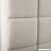 Belleze Bed Frame Platform Square Tufted Upholstered Headboard with Wooden Slats Support (Cream) - Full Size - B07BL983GL