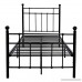 BUFF HOME Metal Bed Frame with Headboard and Footboard Slat Platform Mattress Foundation Double beds Box Spring No Assembly Replacement for Kids Adult Victorian Style Black Twin Size - B07BZJ1PGX