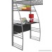 DHP Studio Loft Bunk Bed Over Desk and Bookcase with Metal Frame Twin Gray - B00RHH5176