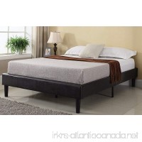 Divano Roma Furniture Bonded Leather Fabric Platform Bed Frame with Wooden Slats – Low Profile Mattress Frame Design Available in Twin  Full  Queen  and King Sizes (Cal King) - B07FN76YKC