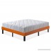 Ecos Living 14 Inch wood platform Bed/Steel Slat Non-slip support/Orange (Full) - B076612TF3