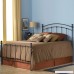 Fashion Bed Group Sanford Bed with Metal Panels and Round Finial Posts Matte Black Finish Full - B002HWRCJ6