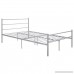 Giantex Silver Full Size Metal Bed Frame Platform Headboard 10 Legs Furniture Bedroom (Full Sliver) - B01M7R6V4R