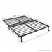 GreenForest Folding Bed Base Frame Full Size Foldable Metal Platform Bed Frame Box Spring Replacement Mattress Foundation with Wheels - B075FQX7SX