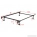 King's Brand Furniture - Heavy Duty Metal Twin Size Bed Frame With Rug Rollers & Locking Wheels - B00ABGSTY2