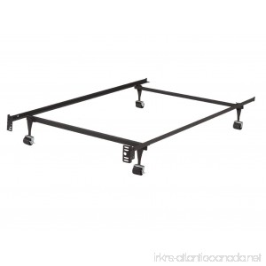 King's Brand Furniture - Heavy Duty Metal Twin Size Bed Frame With Rug Rollers & Locking Wheels - B00ABGSTY2