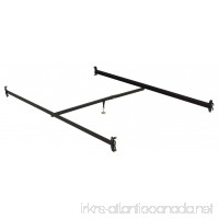 Leggett & Platt Consumer Products Group 81-Inch 81-1H Black Bed Frame Side Rails with Hook-On Brackets and Adjustable Center Support for Headboards and Footboards  Full XL/Queen - B000VOQQPI