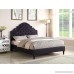 LIFE Home Home Life Premiere Classics Cloth Black Silver Linen 51 Tall Headboard Platform Bed with Slats Queen - Complete Bed 5 Year Warranty Included 023 - B07F9K9482