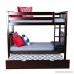 Max & Lily Solid Wood Twin over Twin Bunk Bed with Trundle Bed Espresso - B06XSC5F18
