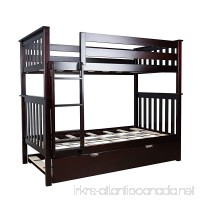 Max & Lily Solid Wood Twin over Twin Bunk Bed with Trundle Bed Espresso - B06XSC5F18