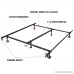 Mecor Adjustable Metal Bed Frame Platform Heavy Duty with Center Support/Rug Rollers & Locking Wheels Twin/Full/ Queen - B01C6WPVRQ