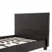 Mecor Faux Leather Bonded Platform Bed Frame/Upholstered Panel Bed Full Size No Box Spring Needed for Adults Teens Children Black Full - B079PXFC6N