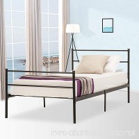 Mecor Reinforced Metal Bed Frame Twin Size/Platform Bed with Metal Headboard Footboard and 6 Legs No Box Spring Required/Mattress Foundation for Adults Kids Guest Room Twin/Max 331lbs - B079Q8X72Z