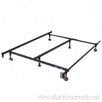 Metal Bed Frame Adjustable Queen Full Twin Size W/Center Support Platform - B0744FJ854
