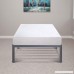 PrimaSleep 14 Inch Tall PT-2000 Simple and Sturdy Steel Slat NON-SLIP Round Edge Metal Bed Frame Twin/X-Large Gray - B071G5NBQ5