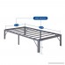 PrimaSleep 14 Inch Tall PT-2000 Simple and Sturdy Steel Slat NON-SLIP Round Edge Metal Bed Frame Twin/X-Large Gray - B071G5NBQ5