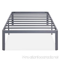 SLEEPLACE 14 Inch Tall SPT-200 Round Safety Edge Steel Slat Bed Frame/Non-Slip Support/(Grey) (TWIN XL) - B0746F5QFJ