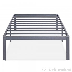 SLEEPLACE 14 Inch Tall SPT-200 Round Safety Edge Steel Slat Bed Frame/Non-Slip Support/(Grey) (TWIN XL) - B0746F5QFJ