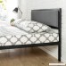 Zinus 14 Inch Platform Metal Bed Frame with Upholstered Headboard Mattress Foundation Wood Slat Support King - B06XGQ8D2P