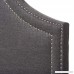 Baxton Studio Guifford Modern & Contemporary Fabric Upholstered Headboard Full Dark Grey - B01CJZWZUG